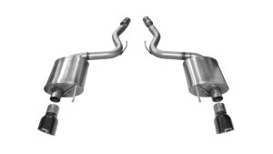 Ford Mustang Performance Exhaust - Rear - CORSA Performance - Axle Back Exhaust with Dual Tips - Black - `15-`17